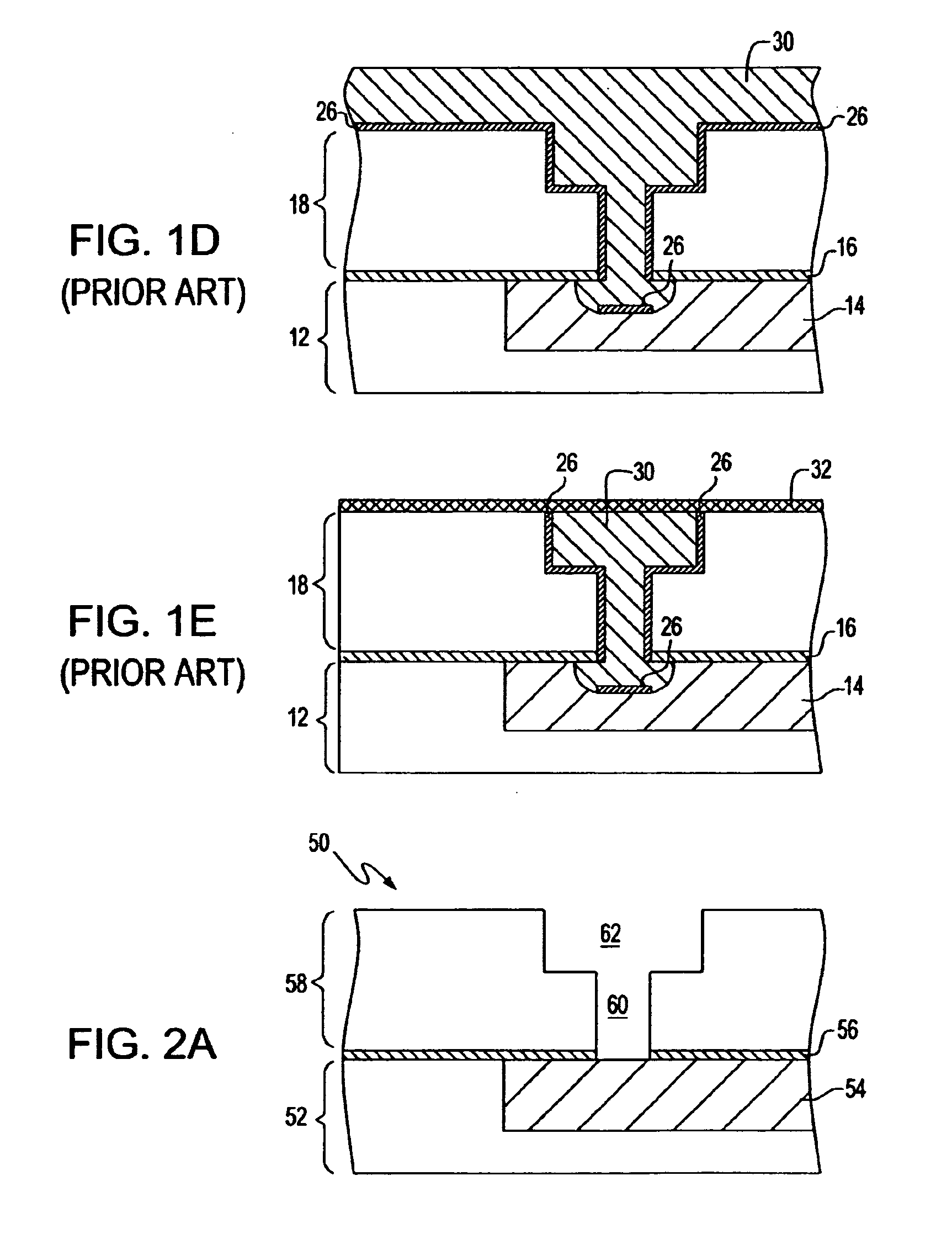 Structure and method of chemically formed anchored metallic vias