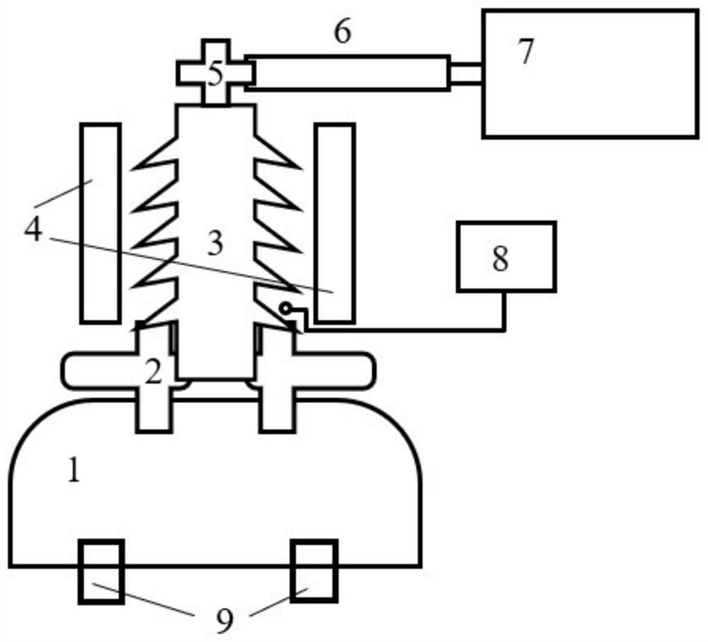 Variable-temperature three-post insulator vibration simulation test device