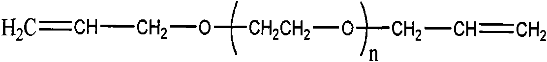 Polycarboxylic acid water reducing agent using diallyl polyethylene glycol (DAPEG) as raw material and preparation method thereof