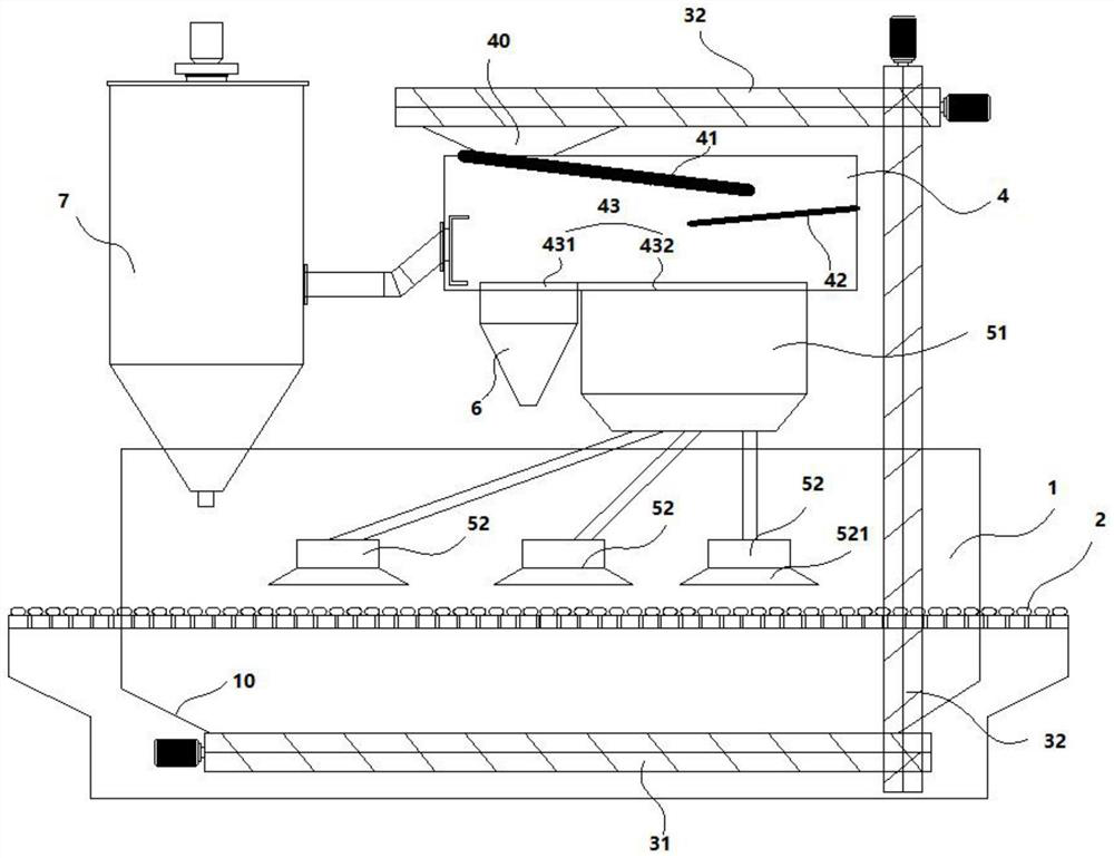 Shot blasting system of shot blasting machine