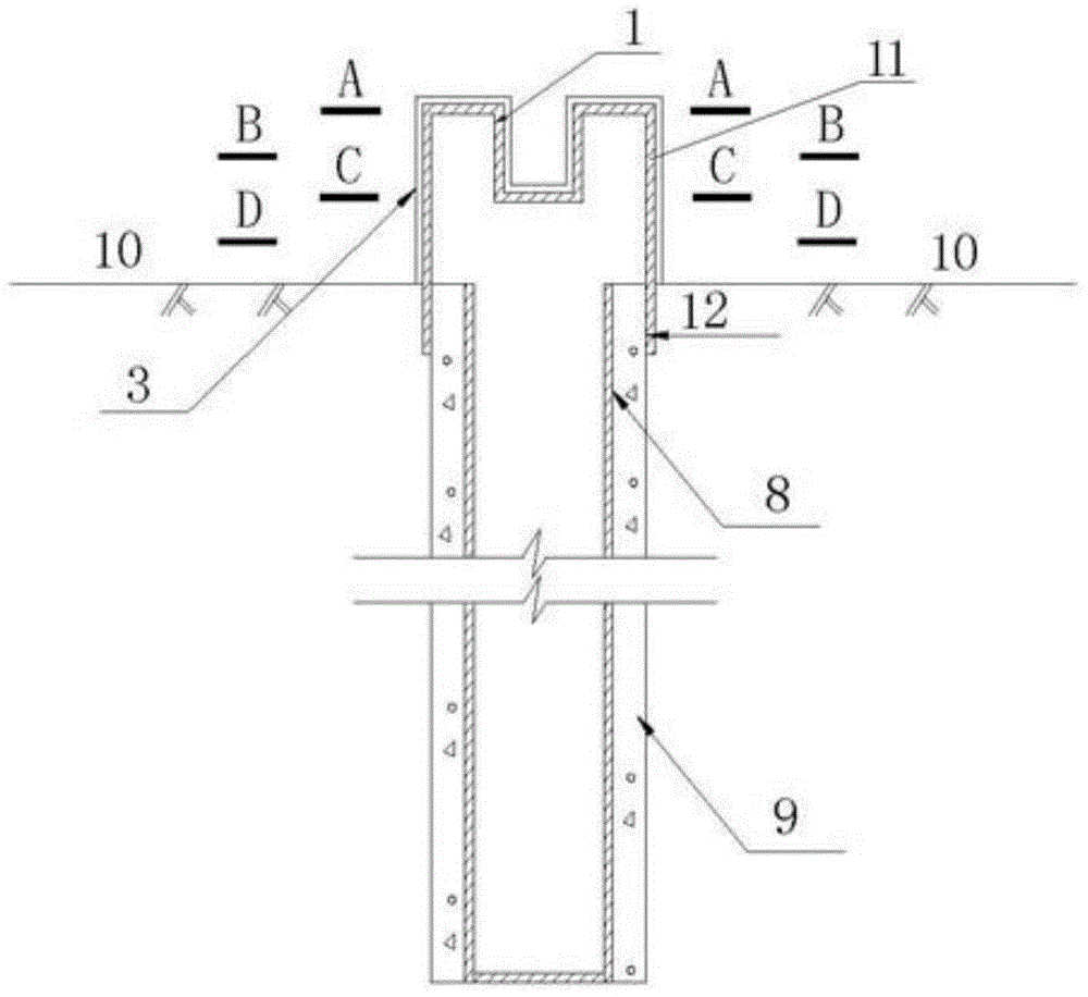 Semicircular dual self-seepage reverse filtration recharge well head device