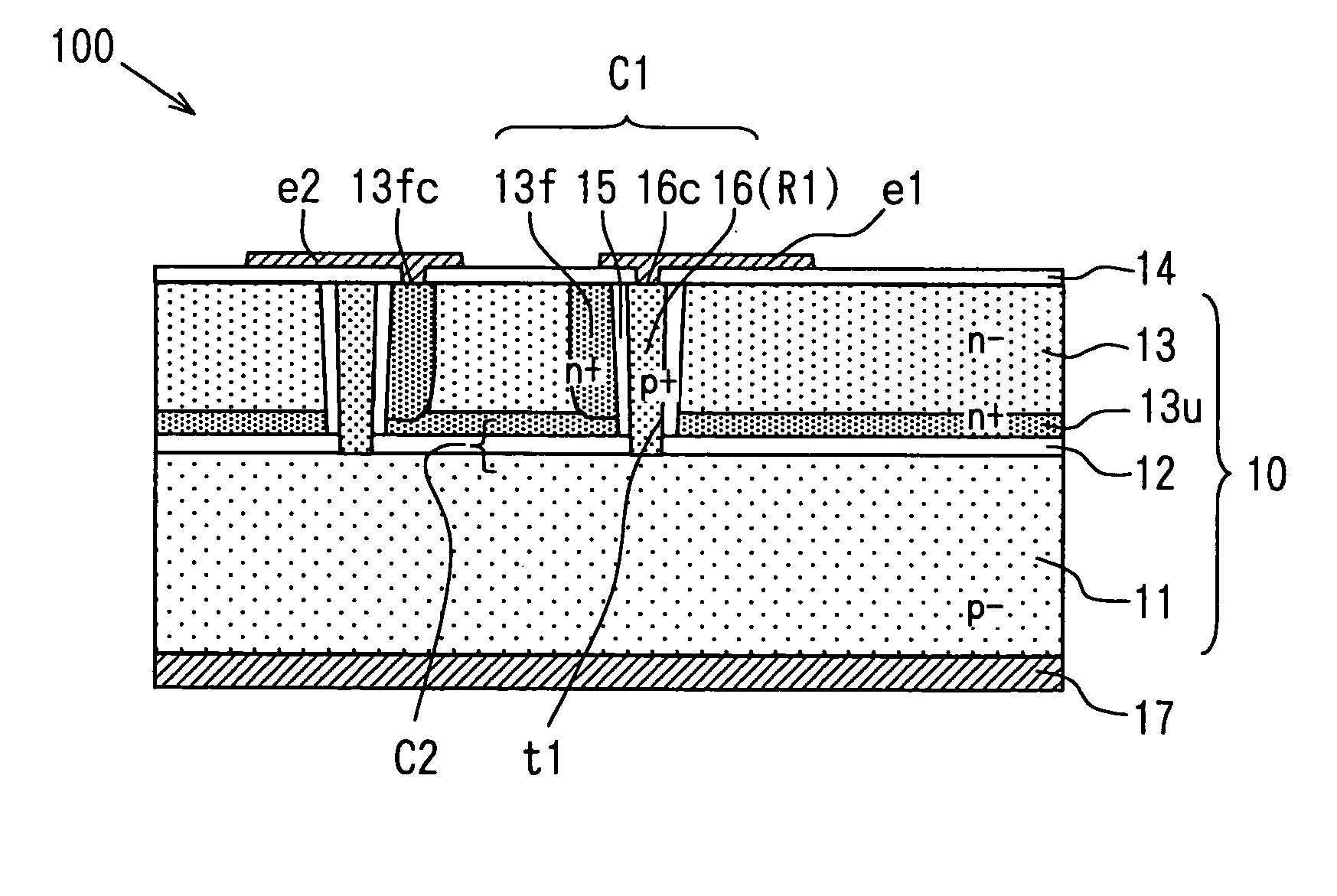 Semiconductor device having SOI construction