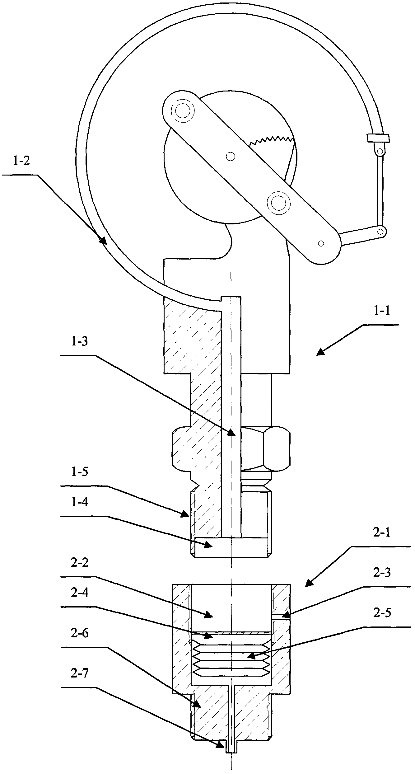 Radial corrugated pipe diaphragm-freezing-preventive pressure gauge with fluorescent indications on dial scales