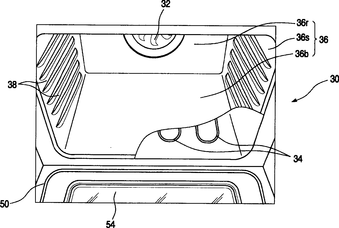 Casing structure of electric oven