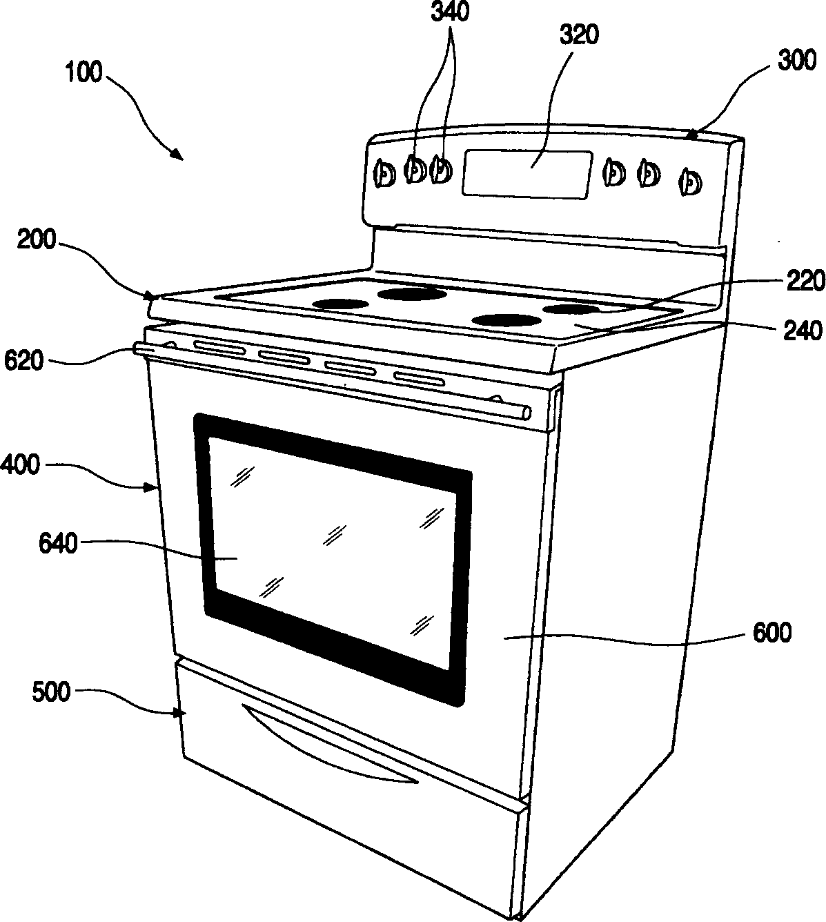 Casing structure of electric oven