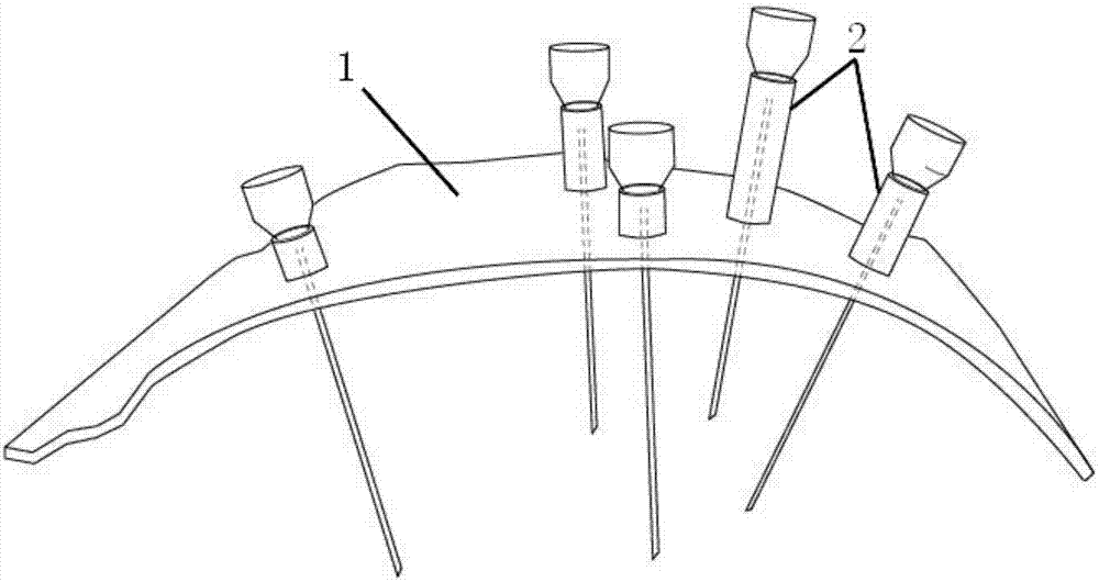 Conformal puncture guiding device and preparation method thereof