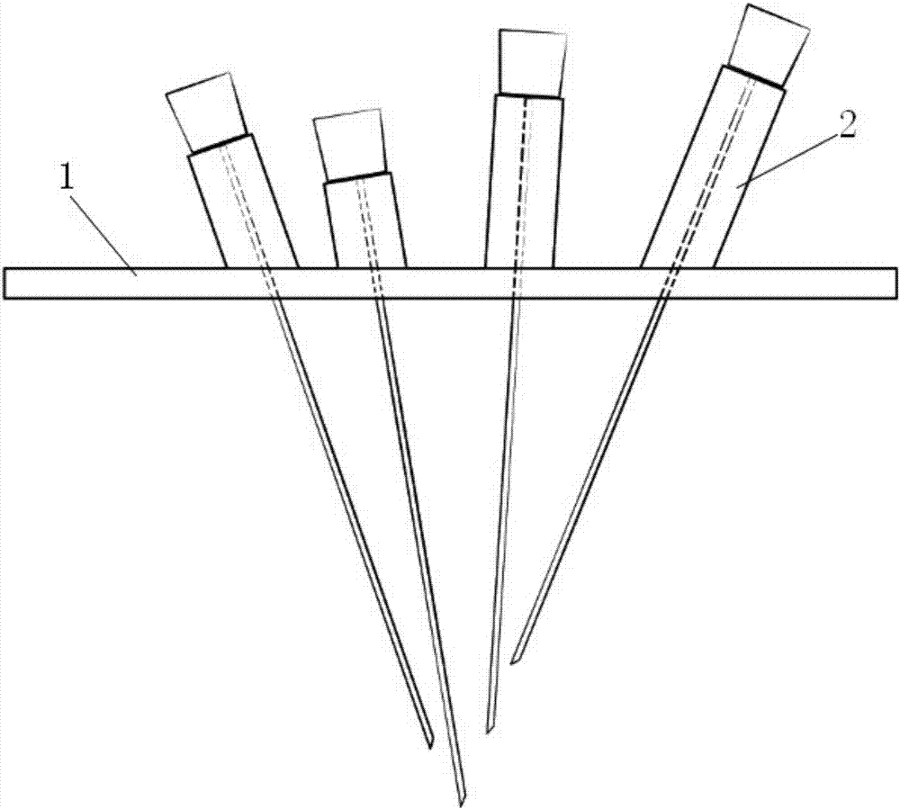 Conformal puncture guiding device and preparation method thereof