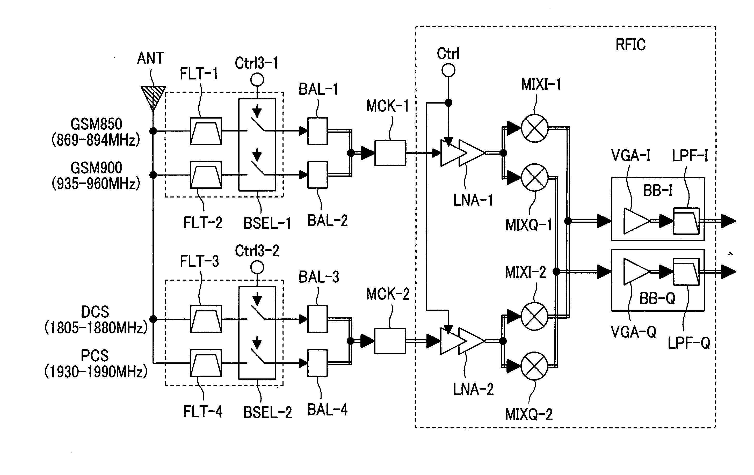 Multi-band low noise amplifier, multi-band low noise amplifier module, wireless integrated circuit and multi-band RF module