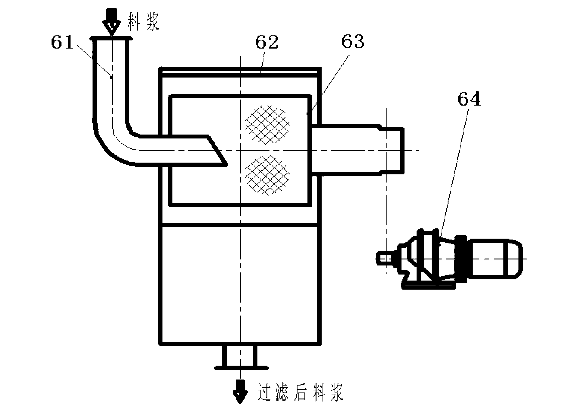 Compound fertilizer slurry centrifugal filter using melt method