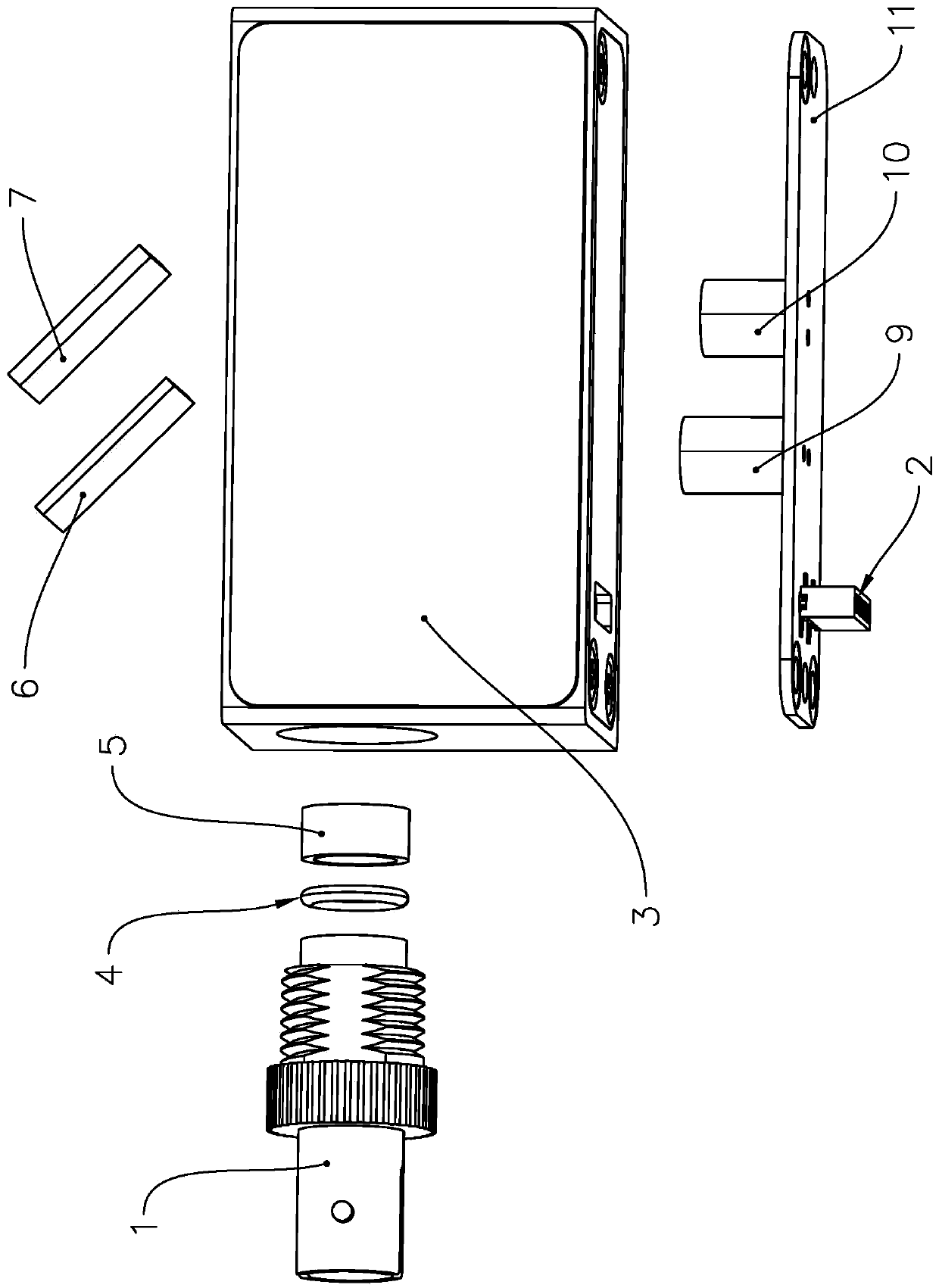 Light path coupling device and fluorescence temperature sensing optical system