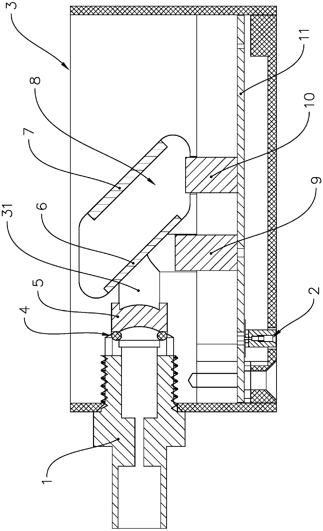 Light path coupling device and fluorescence temperature sensing optical system