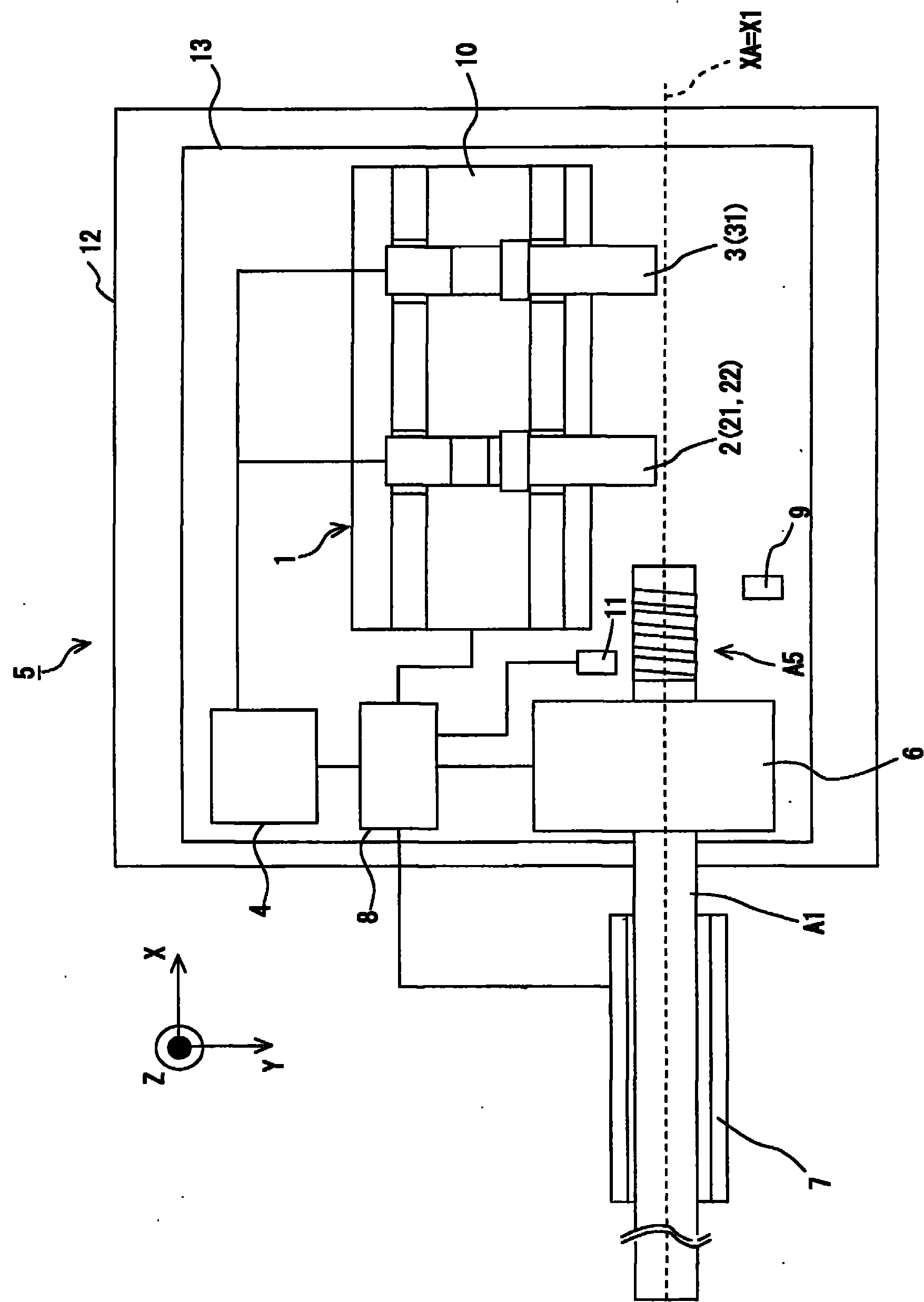 Device for measuring screw element at pipe end, system for measuring screw element and method for measuring screw element