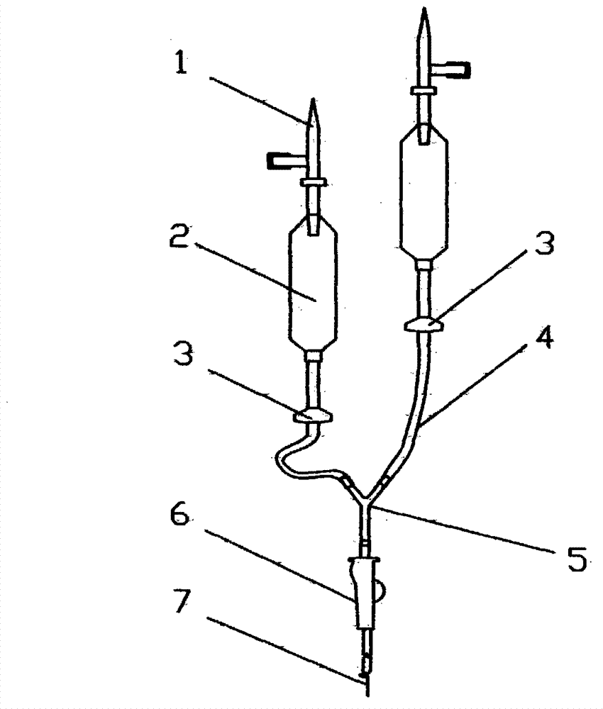 Double-way unintermittent infusion set