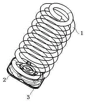 Mounting structure for automobile spring mattress saddle and automobile chassis suspension spring