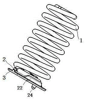 Mounting structure for automobile spring mattress saddle and automobile chassis suspension spring