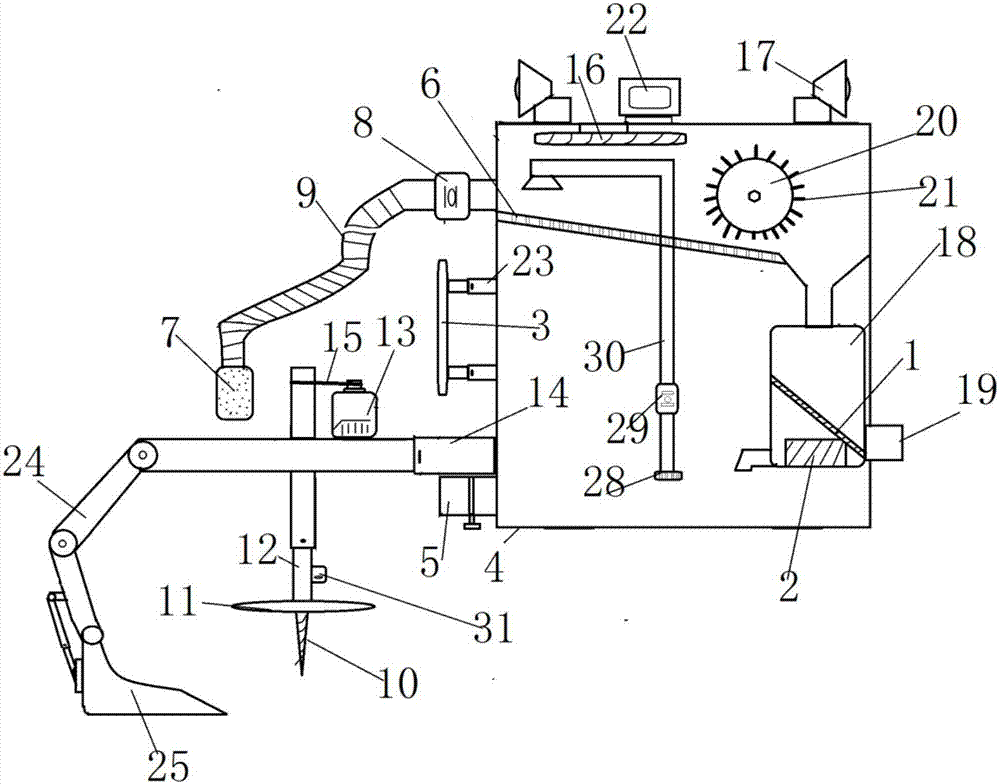 Efficient environmental-protection hydraulic river channel sludge cleaning device