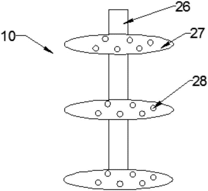 Secondary precipitation type sewage purification treatment device