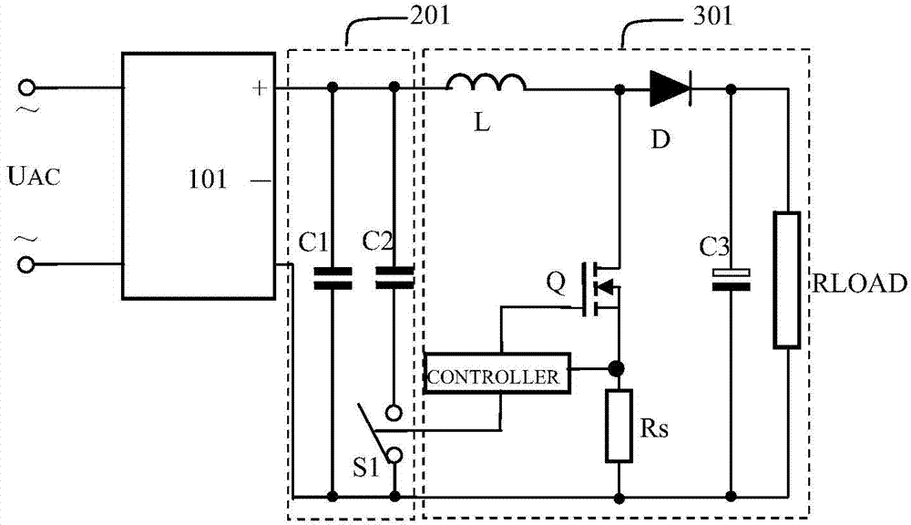 Power factor improver circuit with function of PFC (power factor correction)