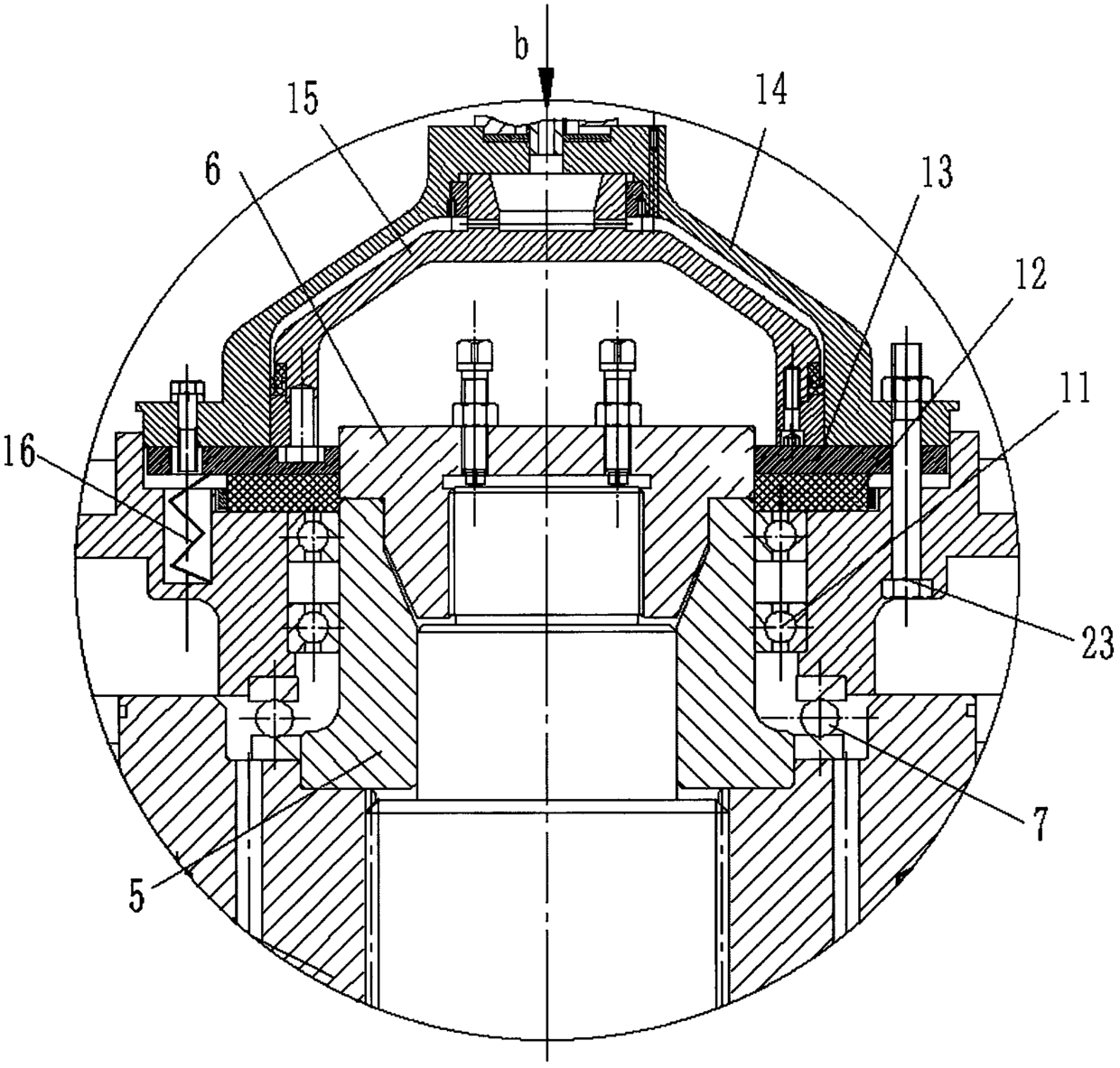 Clutch and electric compound transmission type pneumatic screw press with bottom dead center