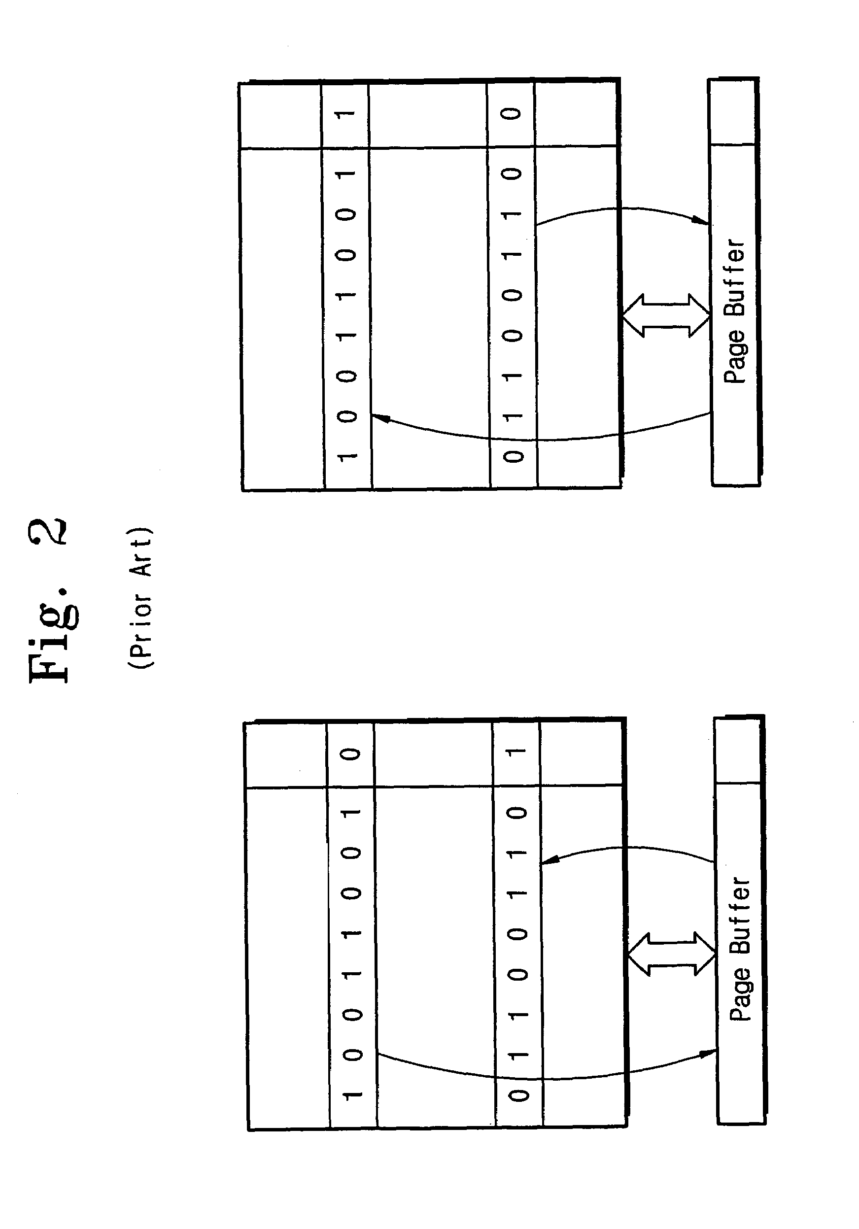 Memory devices with page buffer having dual registers and method of using the same