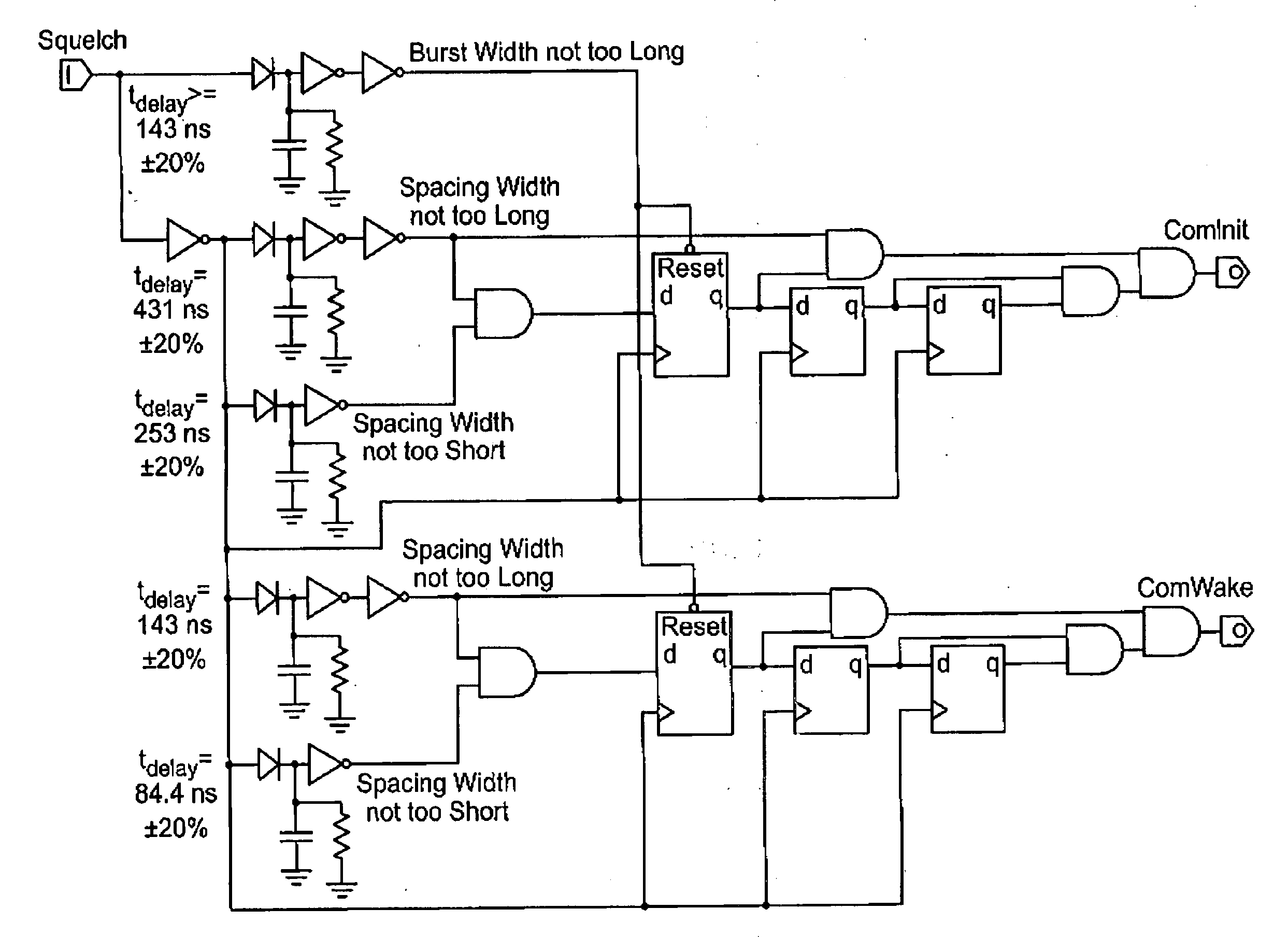 Apparatus and method for selectively enabling and disabling a squelch circuit across AHCI and SATA power states