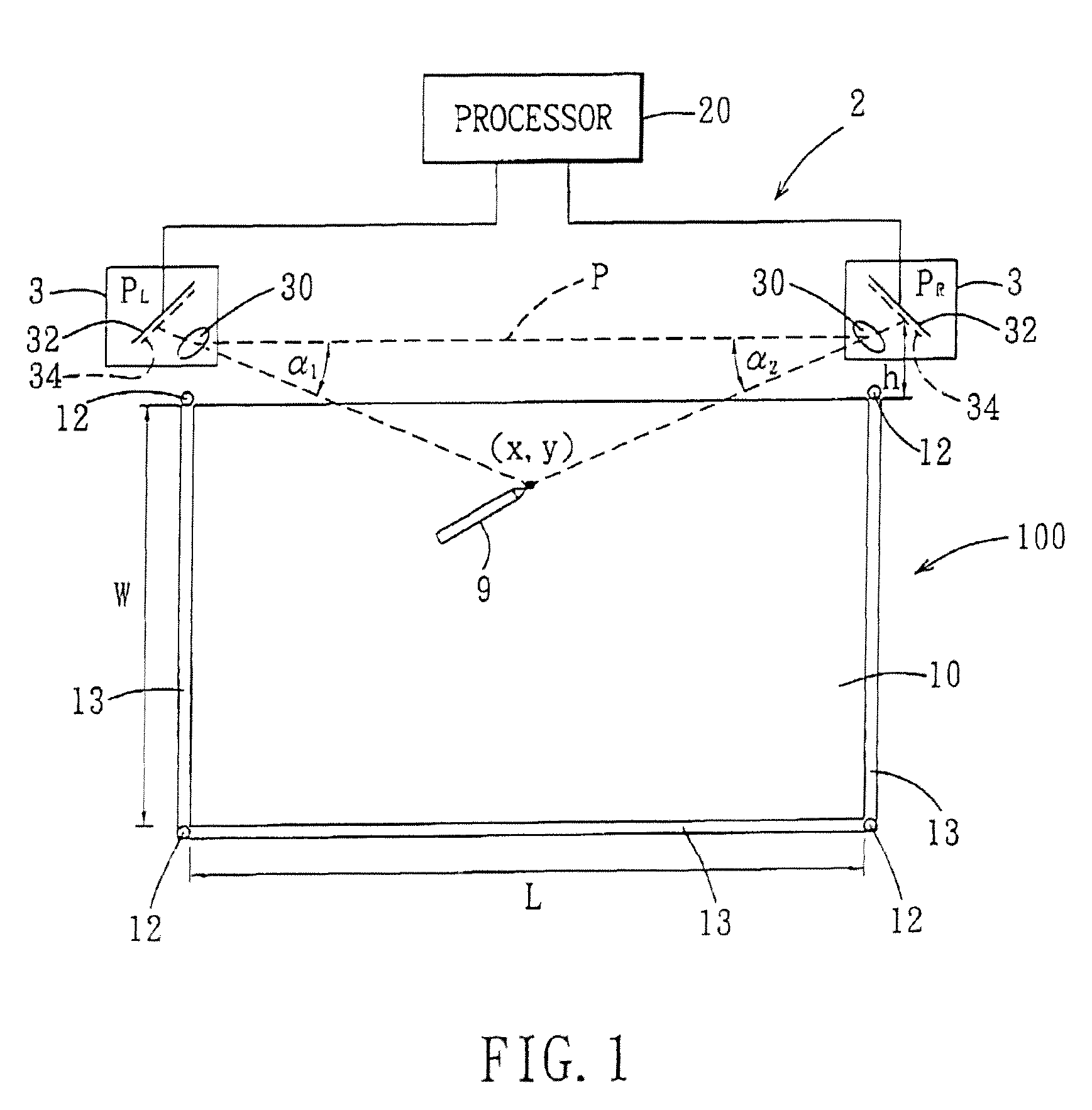 Optical touch panel and coordinate information correction method and detecting device therefor