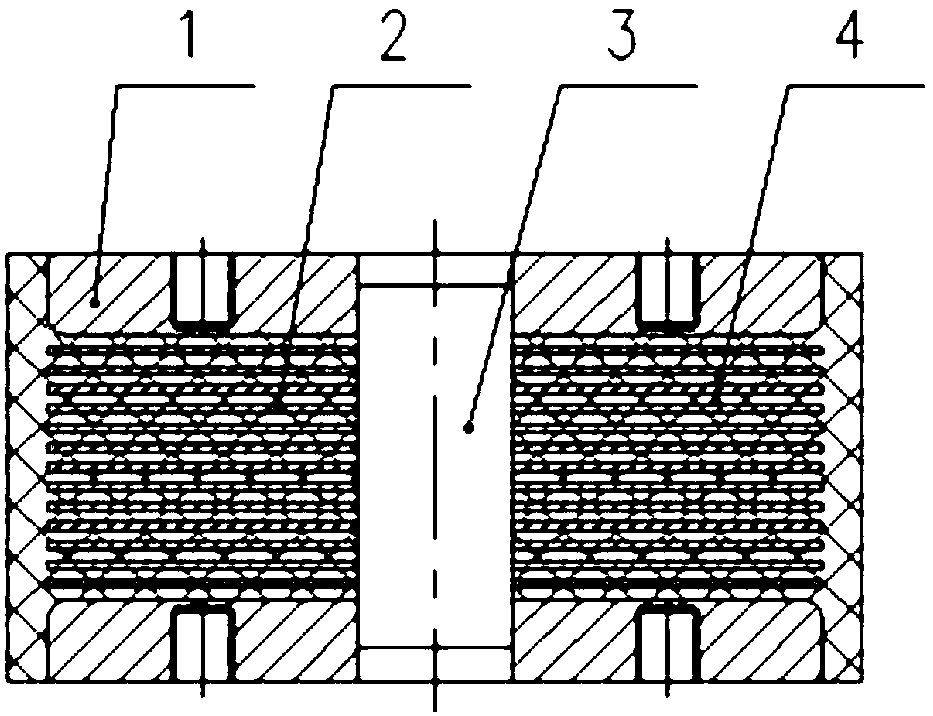 A kind of composite damping material and its application in isolation bearing