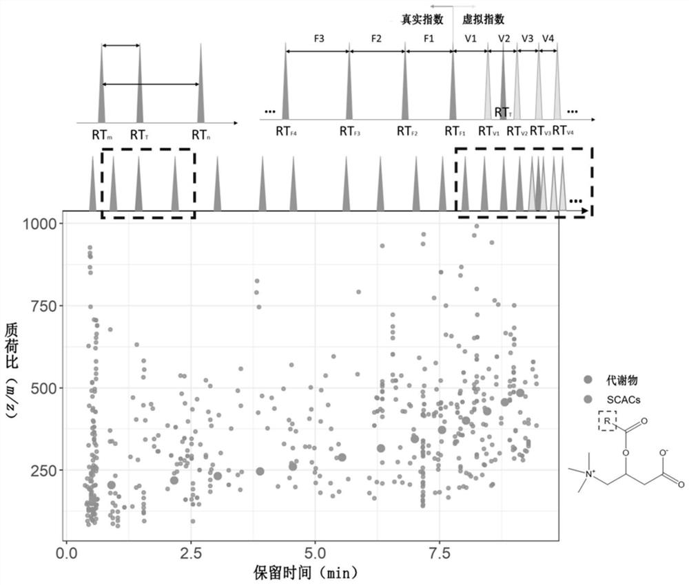 Liquid chromatogram retention time database correction method based on SCAC-RI