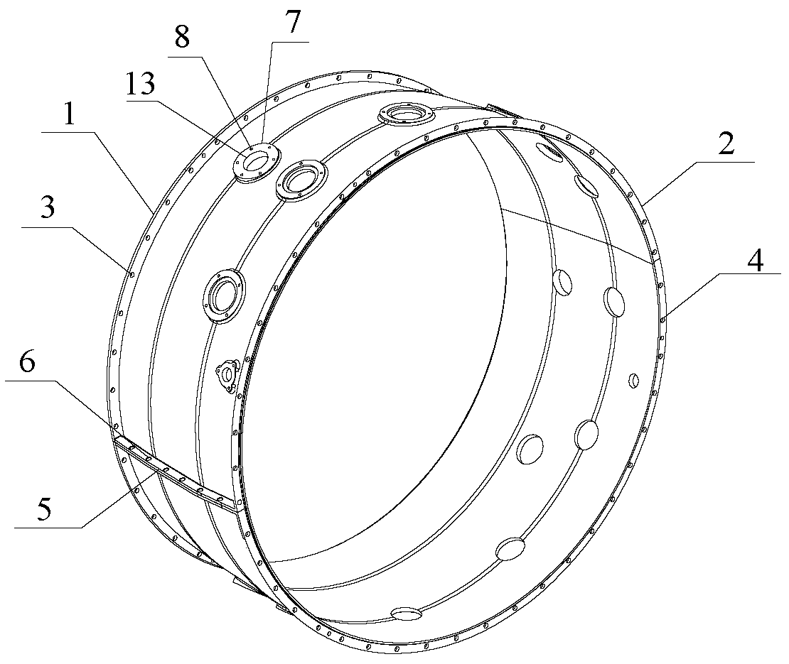 Machining method of aircraft engine crankcast