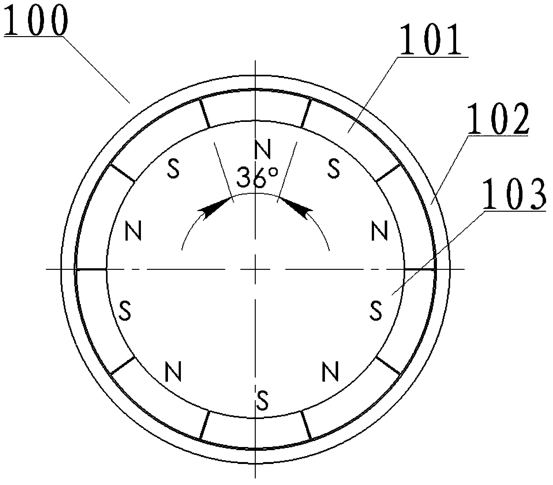 Outer rotor type permanent magnet motor with rotor position sensor, method for detecting rotor position and servo motor system