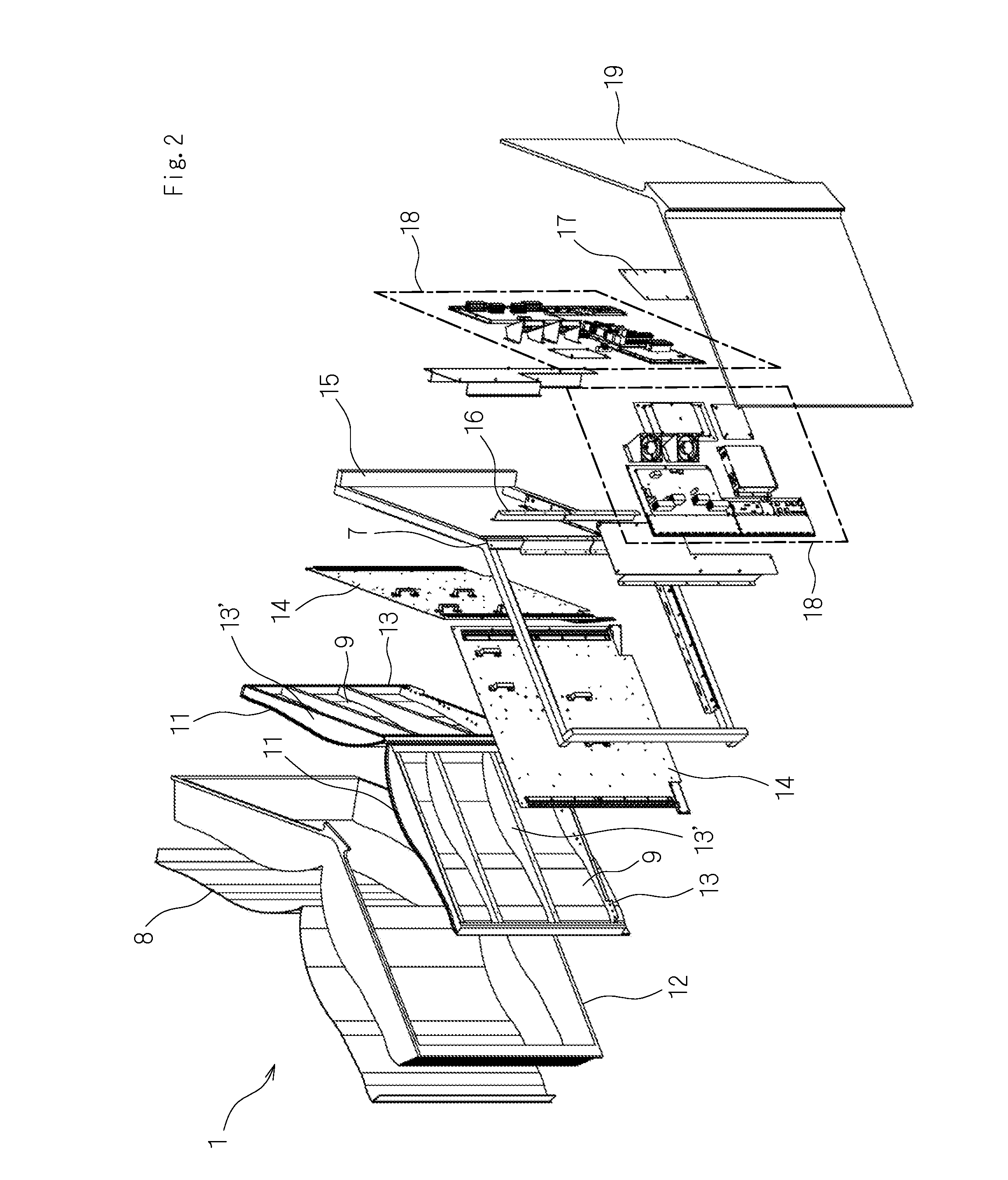 Luminous array film-type display device and luminous array multifilm-type display device