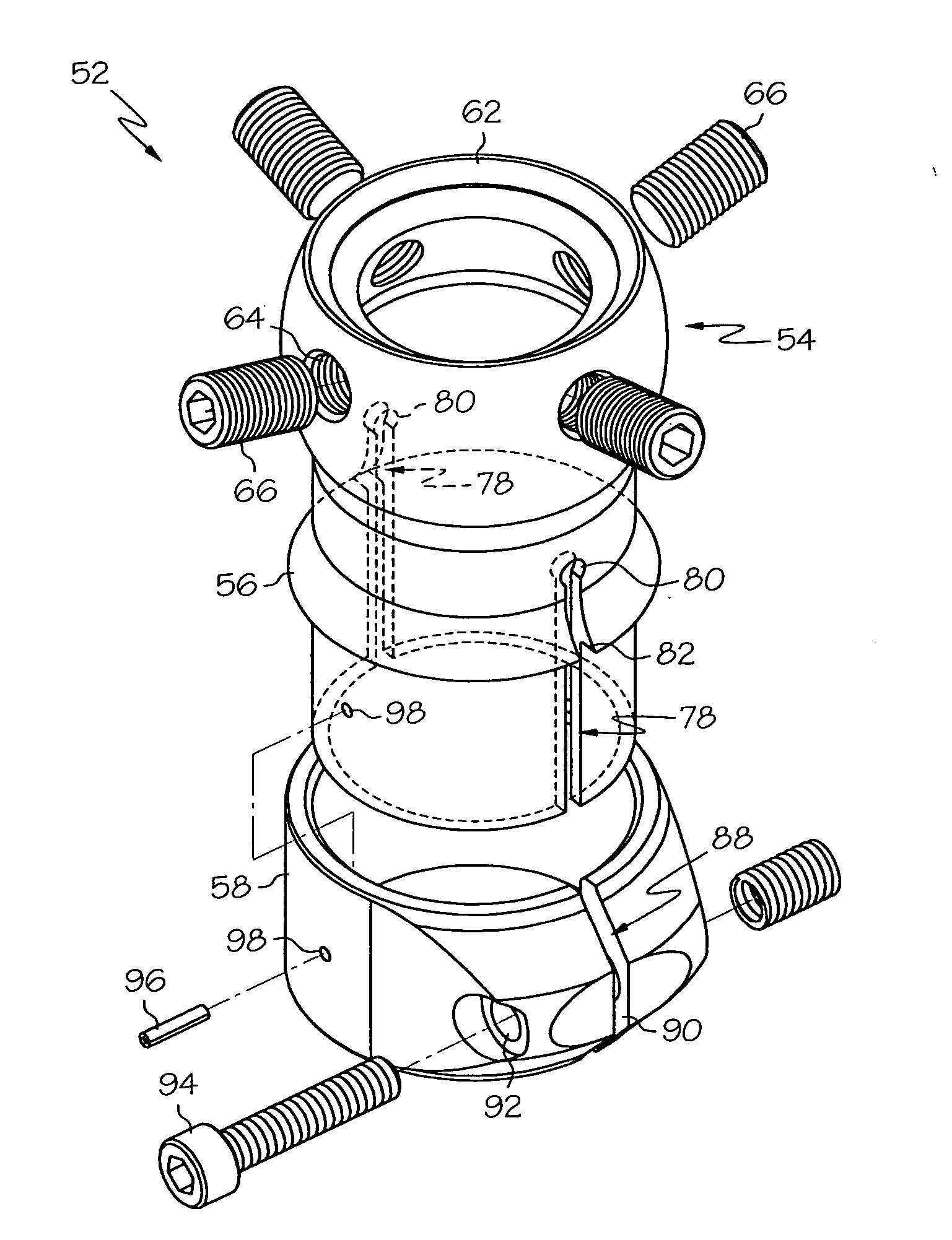 Prosthetic annular coupling socket adaptor with adjustable clamp