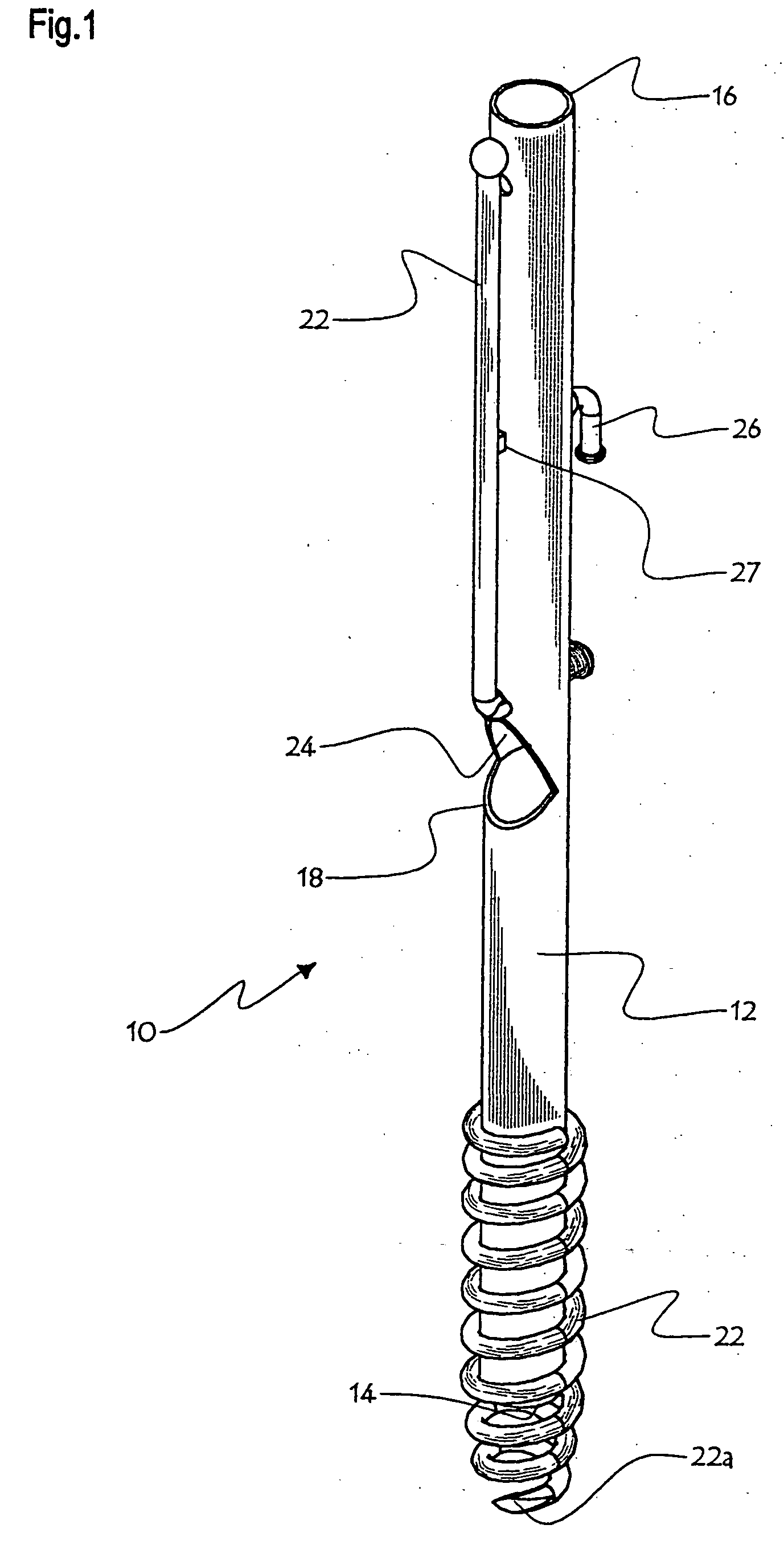 Support device designated to be anchored in the ground