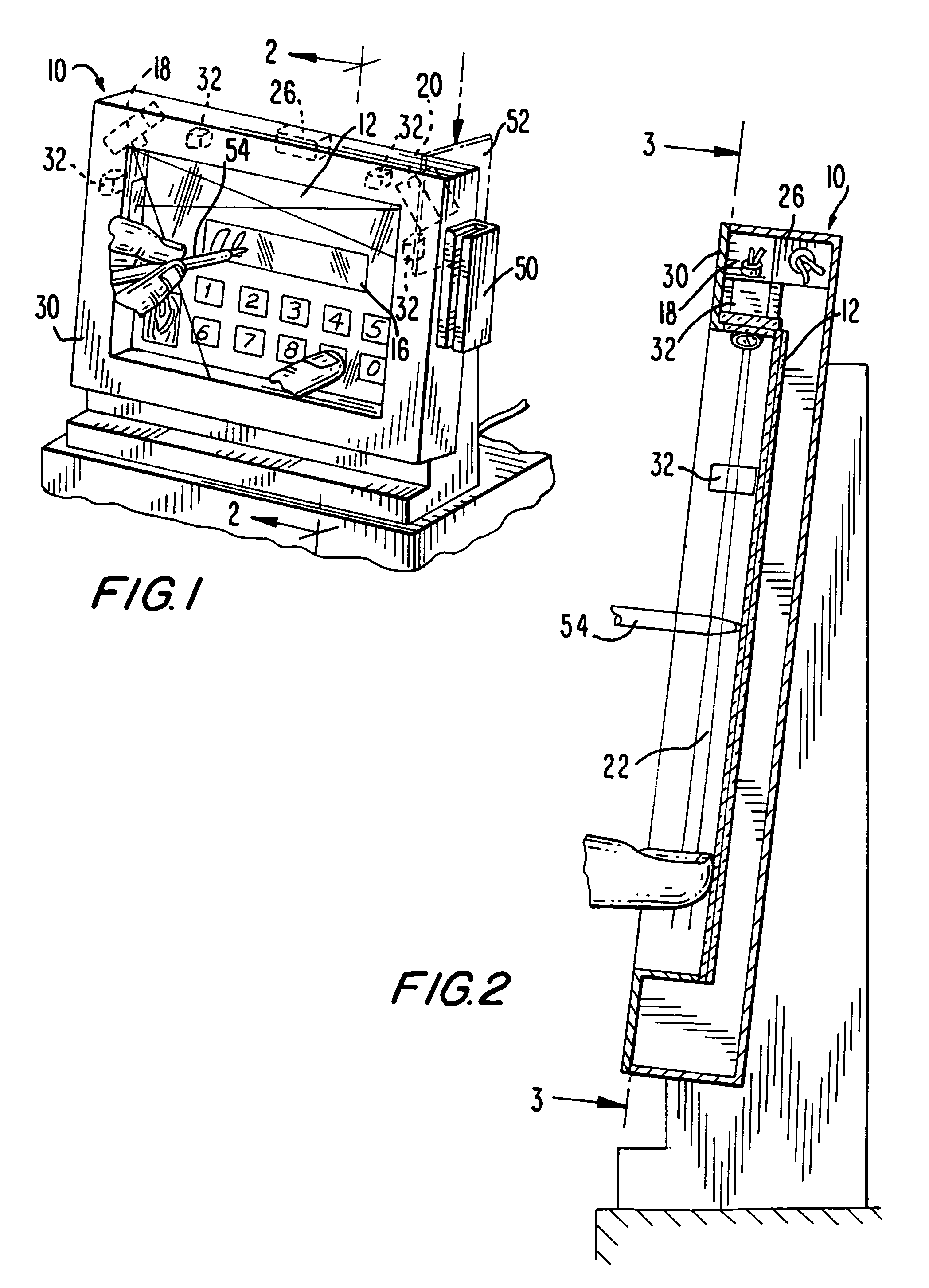 Optical touch screen arrangement