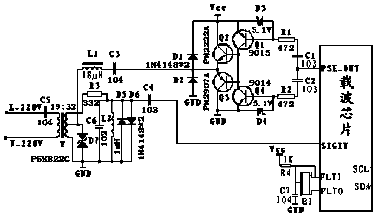 Virtual energy storage control power supply socket based on power line carrier wave and control method thereof