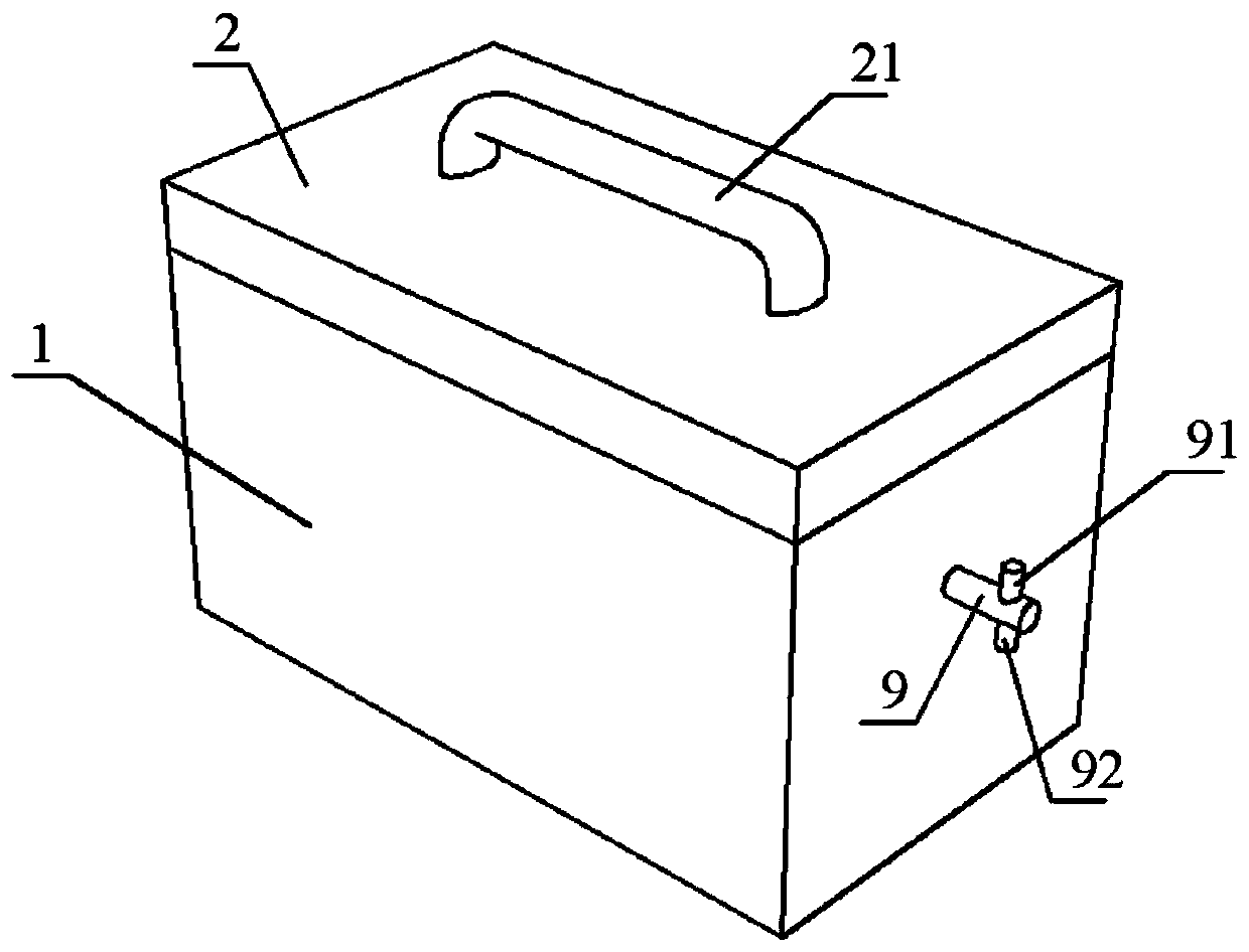 Portable type wheat clear drink storage and use box