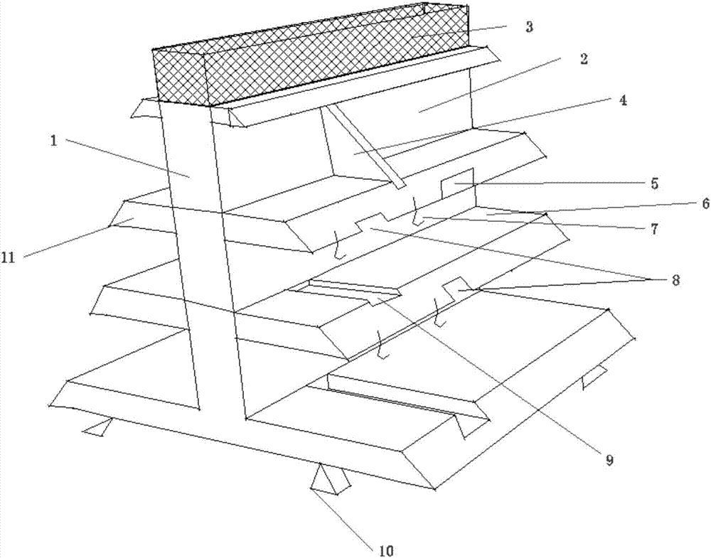 Logistics and warehousing goods shelf