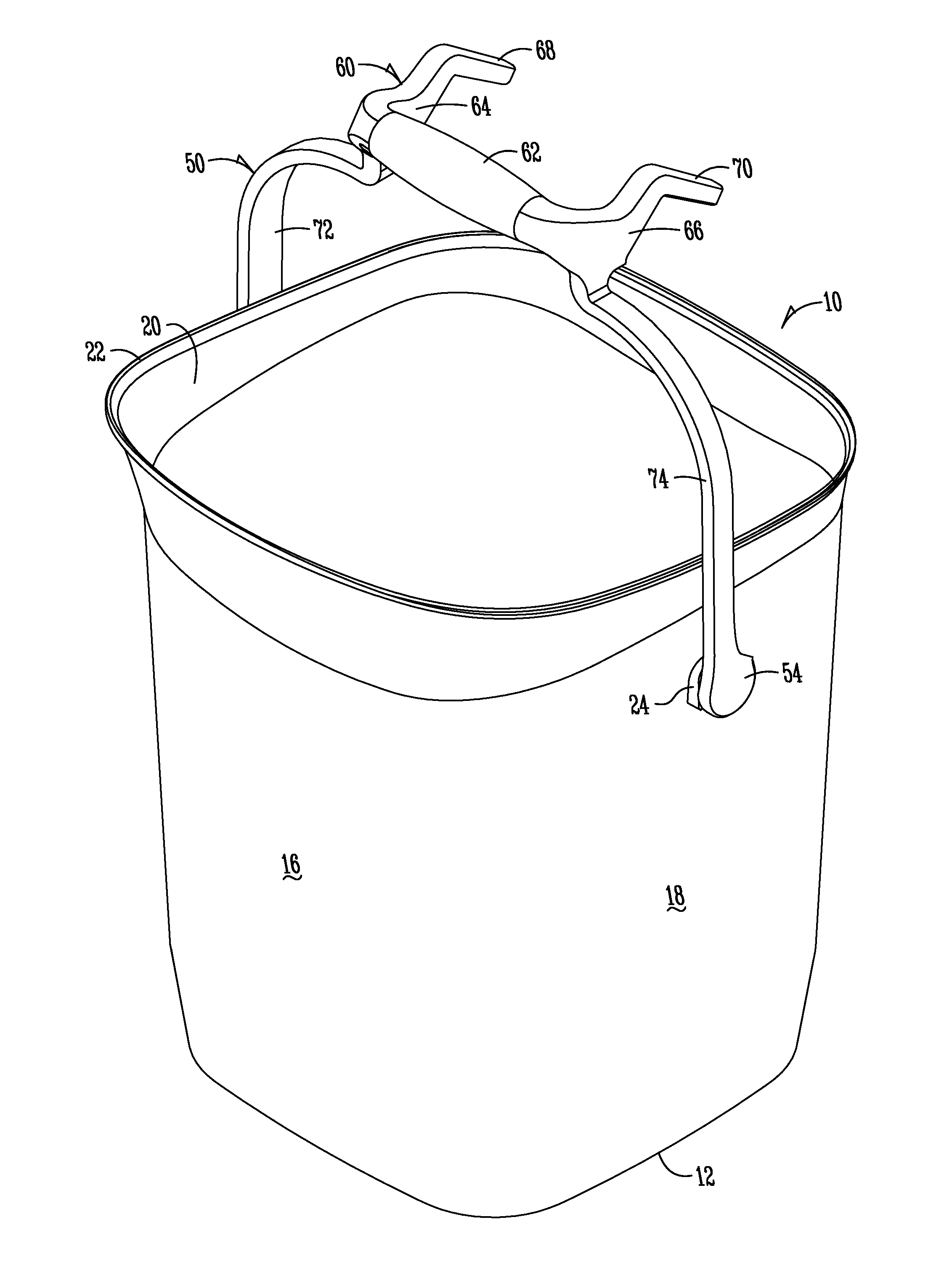 Ice handling container