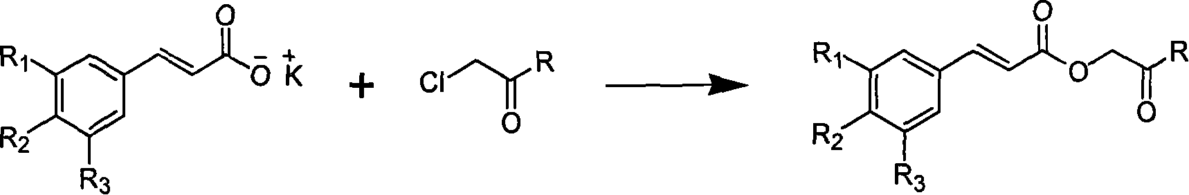 Substituted cinnamic acid derivatives containing amine substituent group and expression purification cytotoxicity thereof