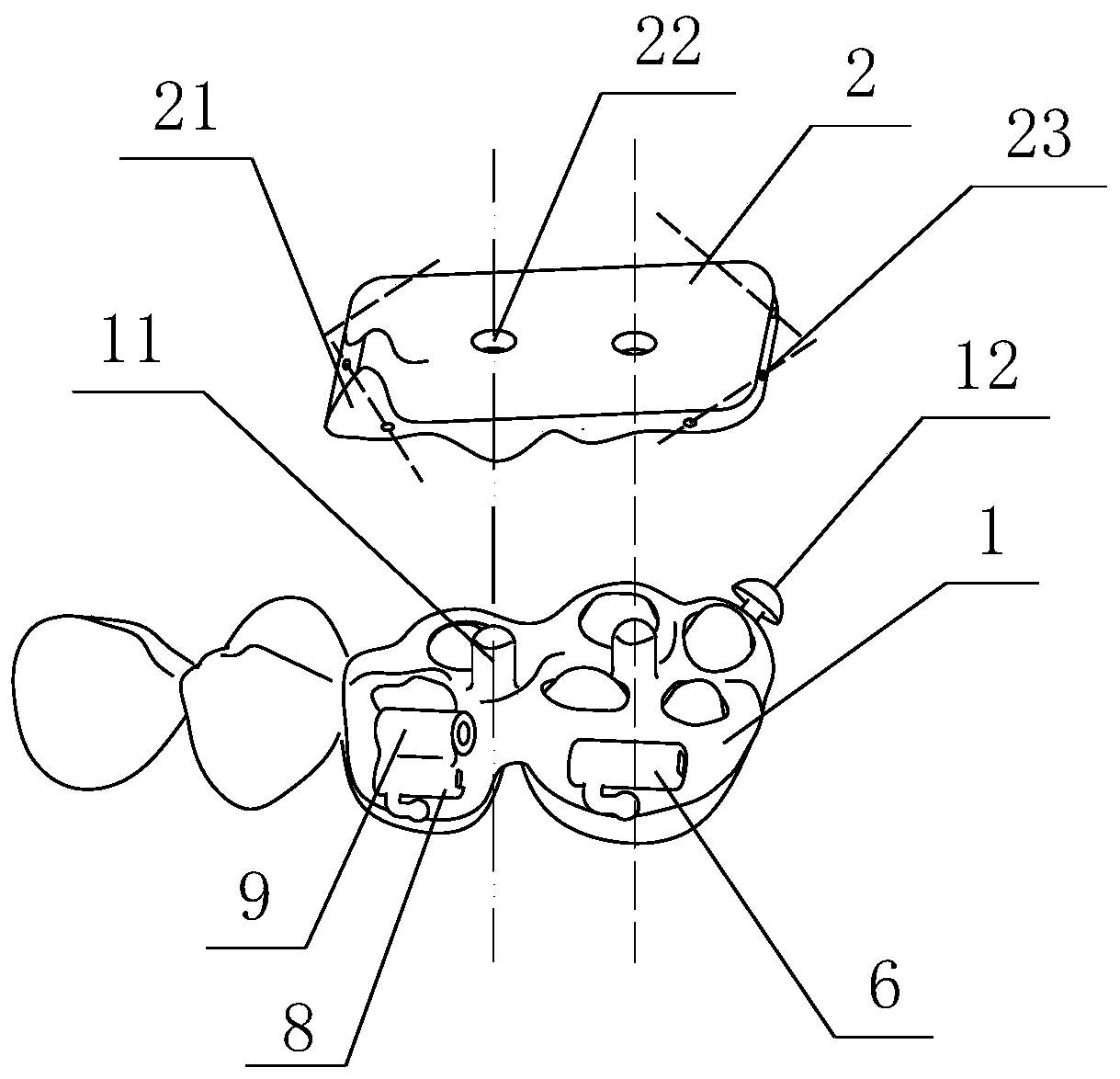 Mandible guiding forward and fixed orthodontic combined correction device