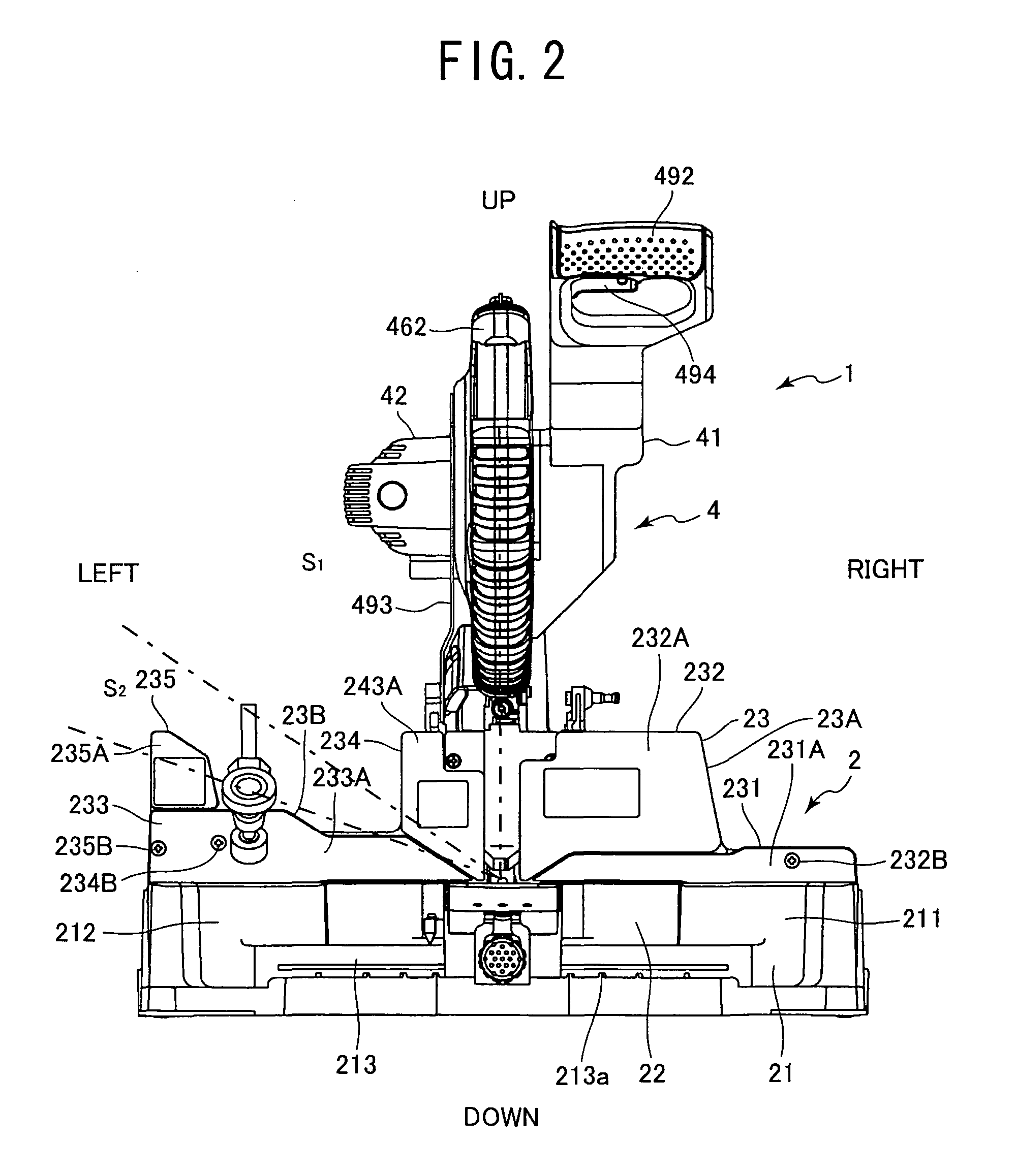 Miter saw having compact gear case at cutting portion