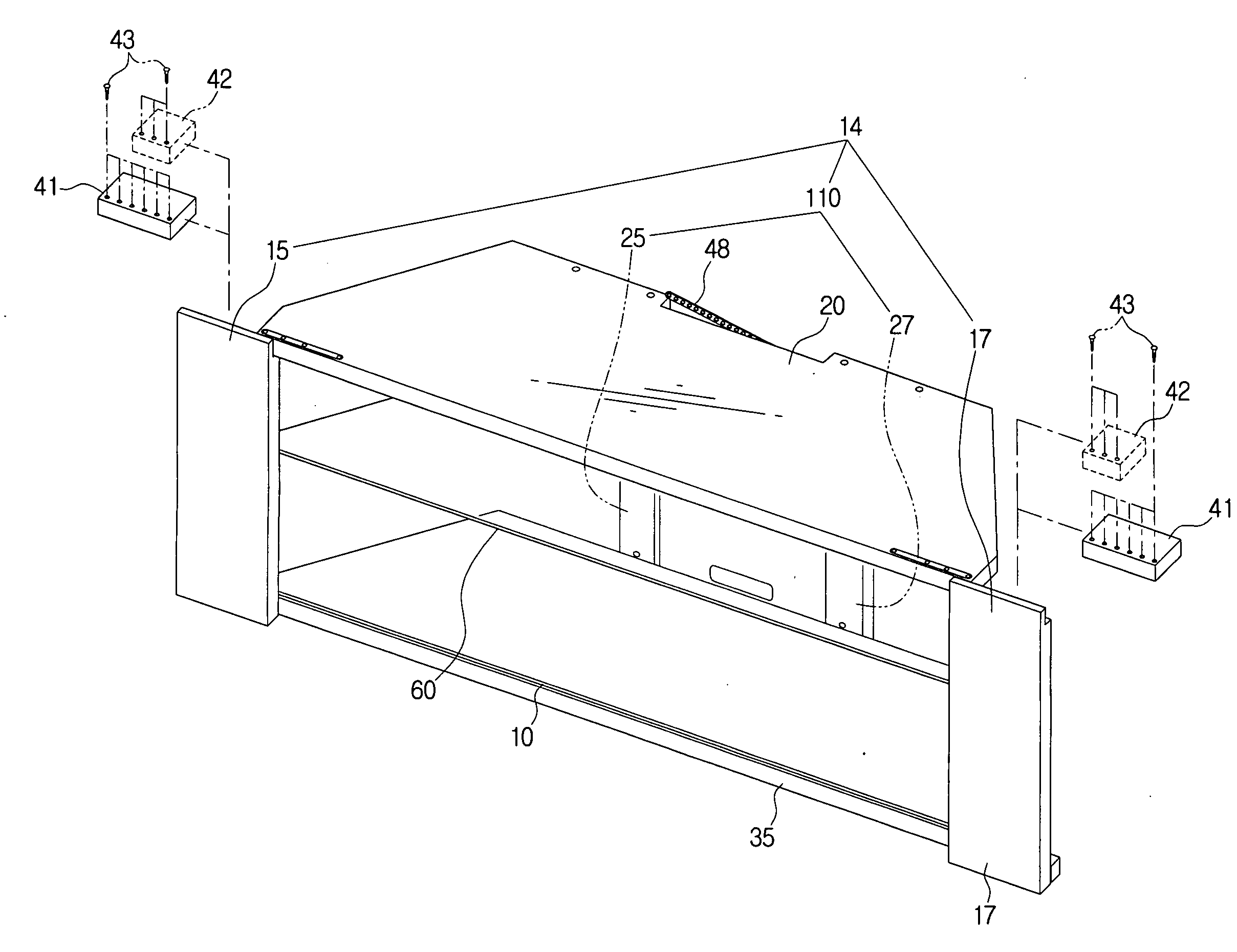 Appliance stand with subsidiary member