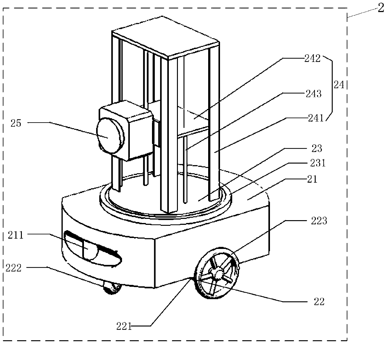 Terahertz detection robot and detection method thereof