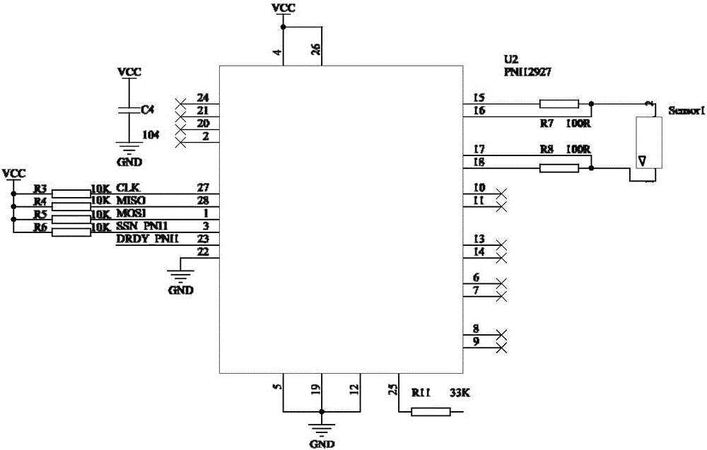 Magnetic navigation sensor for AGV