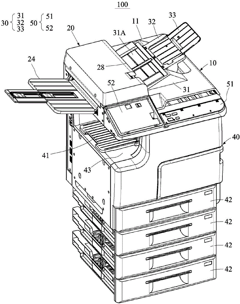 Peripheral with independent flatbed and sheet-fed scanning devices