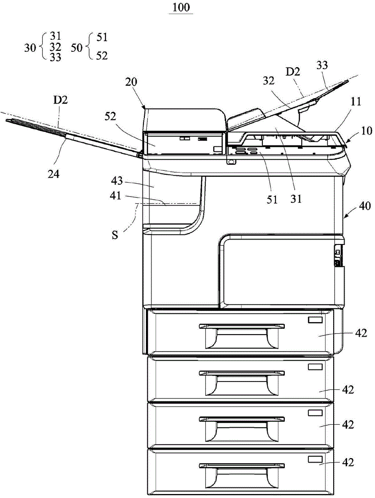 Peripheral with independent flatbed and sheet-fed scanning devices