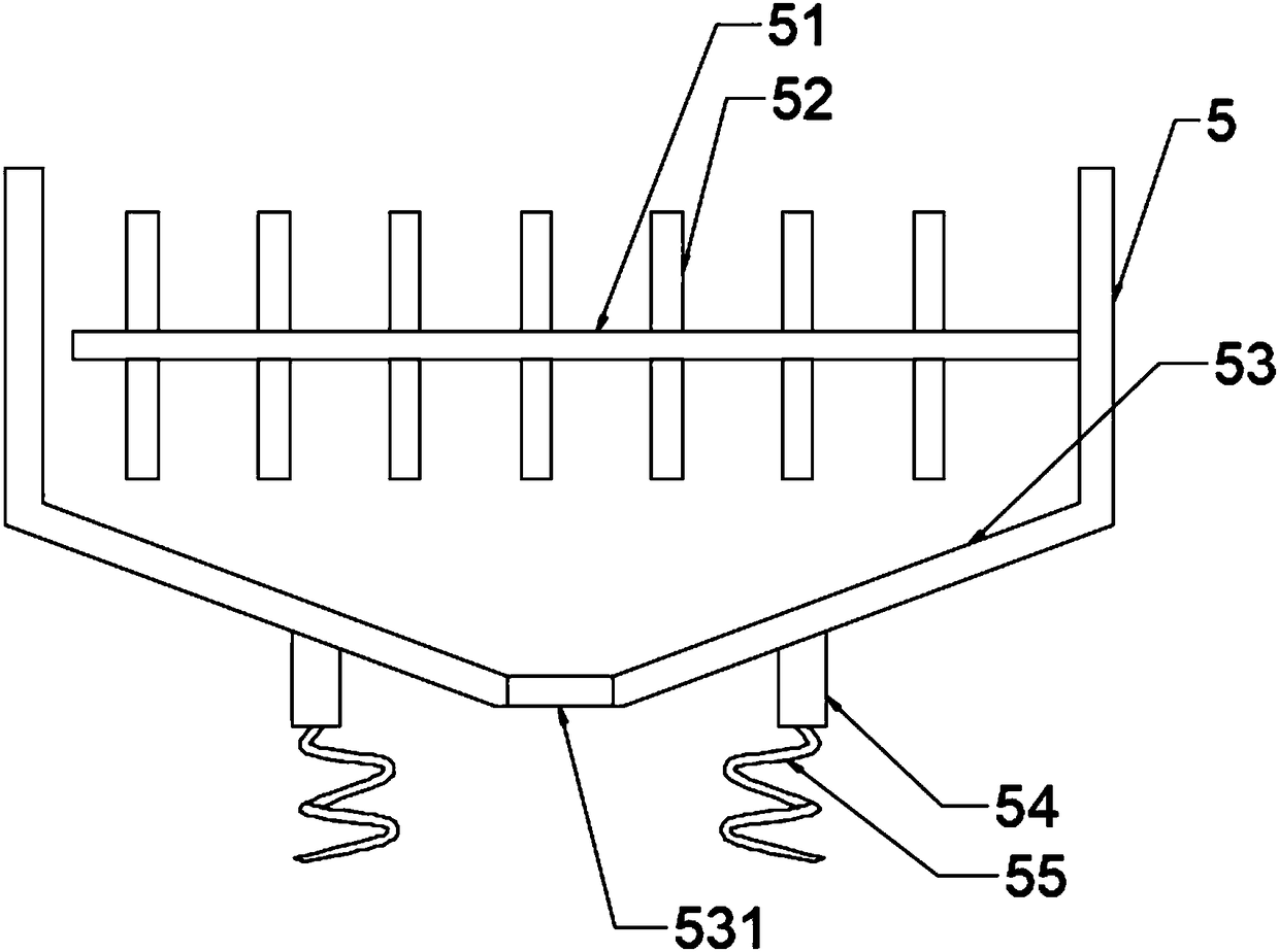 Fodder screening device for hu sheep breeding