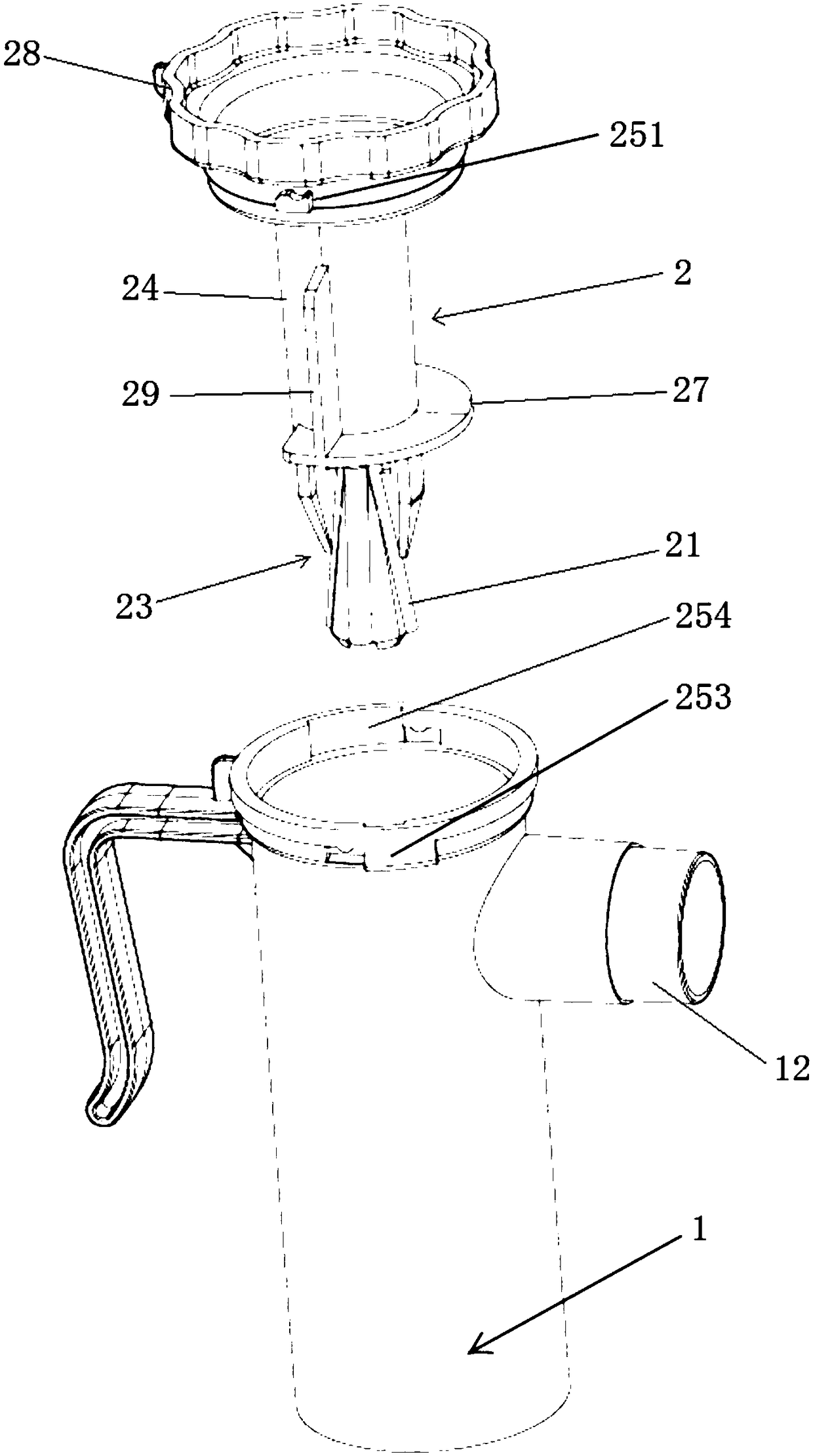 Atomization tank with anti-inverse-installation device