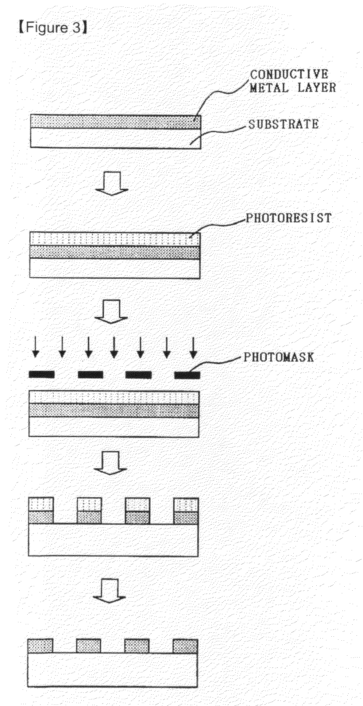 Method of patterning conductive layers, method of manufacturing polarizers, and polarizers manufactured using the same