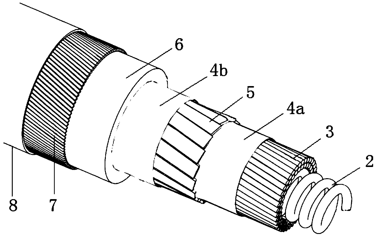 Cold-insulating DC high-temperature superconducting current limiting cable